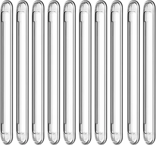 Vista 12 de Parachoques transparentes para muebles 6 unidades (6 largas) - Almohadillas protectoras de pared de goma de silicona con respaldo adhesivo