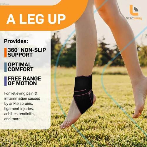 Vista 4 de Ankle Brace for Sprained Ankle, Ankle Support for Women & Men - Ankle Braces & Wrap for Stabilizing, Tendonitis, Basketball, Running, Sprains
