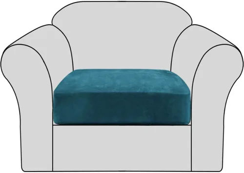 Vista 27 de Fundas de cojín elásticas de terciopelo para sofá, fundas de cojín de felpa suave, protector de muebles, funda de cojín antideslizante con parte