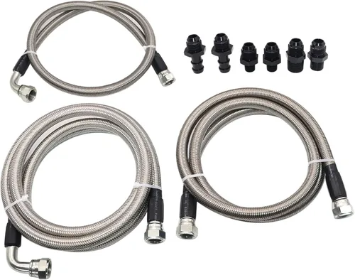 Vista 4 de Priprilod Kit de líneas de refrigeración de transmisión manguera resistente compatible con Dodge Ram 47RE 1996 1997 1998 1999 2000 2001 2002