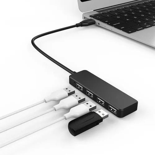Vista 7 de Concentrador USB, divisor USB, adaptador USB de 4 puertos, extensor para laptop, PC, MacBook, Mac Pro, Mac mini, iMac, Surface Pro y más
