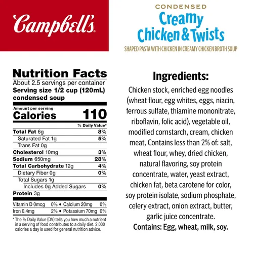 Vista 32 de Campbell's Sopa condensada para niños, sopa de fideos dobles, lata de 10.5 onzas (paquete de 4) (caja de 6)