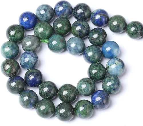 Vista 8 de 10MM 36 Cuentas de Piedras Preciosas de Larimar Azul Natural para Hacer Joyería, Pulseras DIY