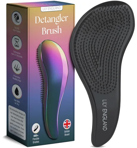 Lily England Cepillos para el cabello para mujeres con cerdas flexibles, cepillo desenredante sin dolor para cabello rizado, grueso, liso y natural,