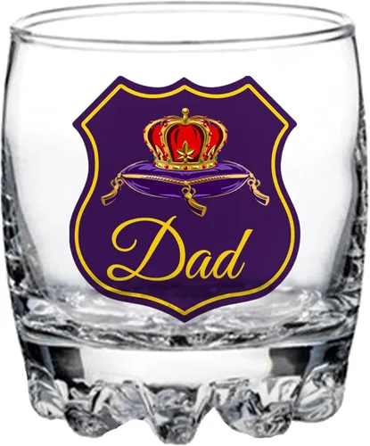 Vista 3 de Juego de 2 vasos de whisky real personalizados, vaso de whisky con corona personalizada, regalo para papá, vaso de whisky canadiense, regalo