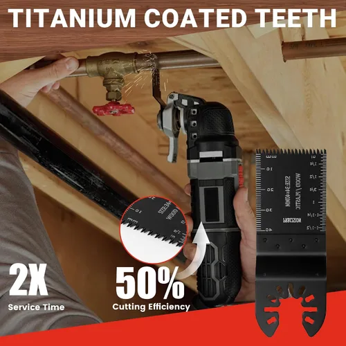 Vista 7 de 43 hojas de sierra oscilantes, kit multiherramienta premium para madera/metal/plástico, hojas de sierra de liberación rápida, compatible con Porter