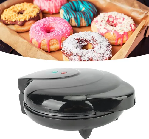 Vista 6 de Máquina para hacer donas, mini máquina de donas de 1000 W de doble cara con superficie antiadherente para desayunos, aperitivos, postres y más, hace