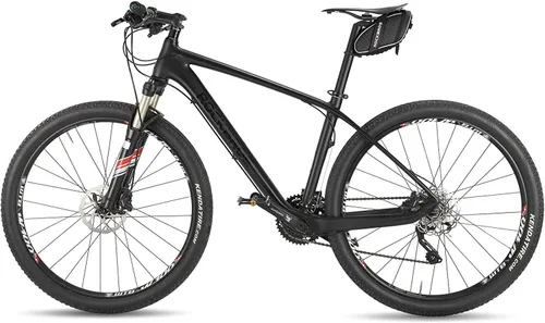 Vista 8 de ROCKBROS Bolsa de Asiento para Bicicleta, Bolsa de Sillín Bajo el Asiento con Cáscara 3D para Bicicletas de Montaña y Carretera, Negra
