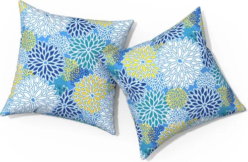 Vista 60 de Almohadas de exterior para muebles de patio de 16 x 16 pulgadas, almohadas cuadradas para exteriores con rellenos, almohadas decorativas de patio