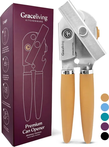 Vista 12 de Abrelatas manual magnético multifunción de alta calidad y abrebotellas, hoja de corte afilada de acero inoxidable resistente y perilla de giro fácil