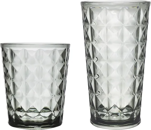 Vista 11 de KLIFA - CUPID- Juego de 8 vasos acrílicos de 16 y 21 onzas, sin BPA, apilables, aptos para lavavajillas, transparente