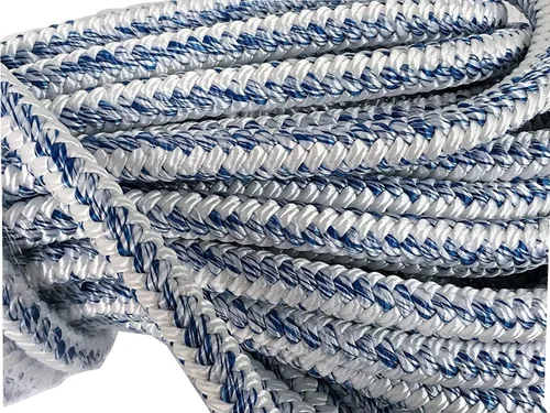 Blue Ox Rope Cuerda de toro Arborist de 3/4 pulgadas por 150 pies, 12 portadores de 24 hebras, blanco/azul, fabricada en los Estados Unidos