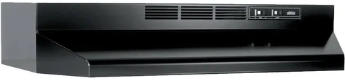 Broan-NuTone 413023 Inserto de campana extractora sin conductos con luz, ventilador de escape para debajo del gabinete, 30 pulgadas, negro
