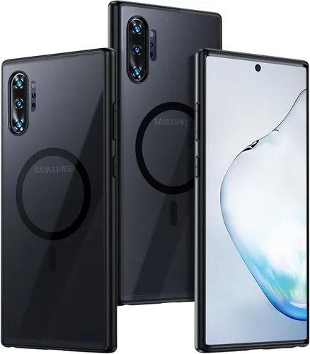 Vista 10 de Funda magnética para Samsung Galaxy Note 10 (6.3 pulgadas) [compatible con Magsafe] parachoques de TPU suave + parte trasera transparente