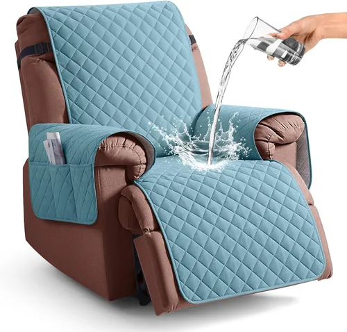 Vista 19 de KinCam Funda 100% impermeable para silla reclinable, fundas de sofá reclinable para mascotas, perros, funda de sofá reclinable, protector de muebles
