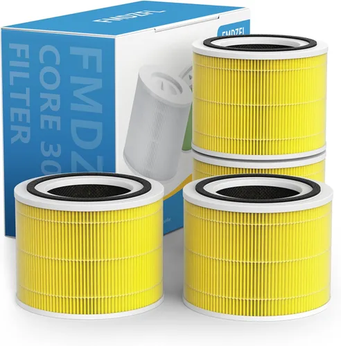 Vista 8 de Core 300 - Filtro de repuesto compatible con Levoit Core 300, Core 300S, Part# Core 300-RF-PA, paquete de 2, amarillo