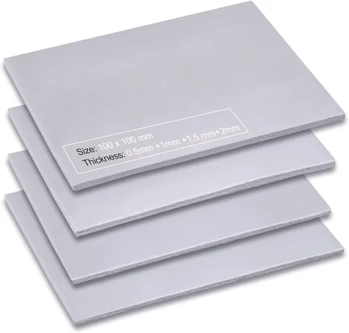 Vista 8 de Kit de Almohadillas Térmicas Aairhut: 4 láminas pre-marcadas de 100x100mm (0.5mm + 1mm + 1.5mm + 2mm) - Cada una produce 100 almohadillas de 10 x