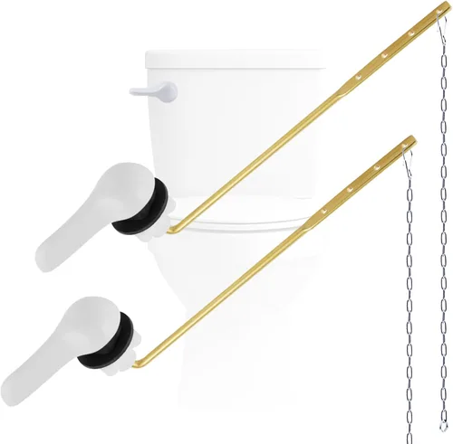 Vista 15 de Hygie Rinse Kit de repuesto de mango de inodoro de metal, ajuste frontal universal, palanca de inodoro compatible con estándar americano/Glacier