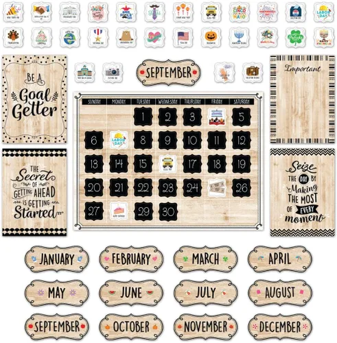 Vista 17 de Creative Teaching Press Bold & Bright - Juego de calendario, tablón de anuncios CTP y exhibición para el aula, 67 piezas