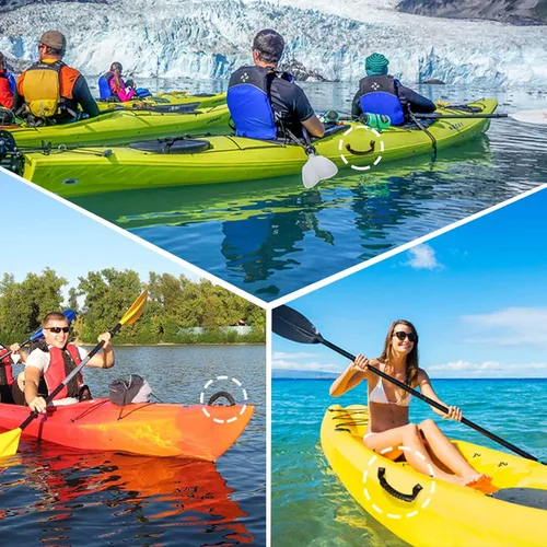 Vista 5 de Paquete de 4 asas de transporte de kayak para percepción del océano, agua, deportes al aire libre, canoa, barco, kayak con tornillos