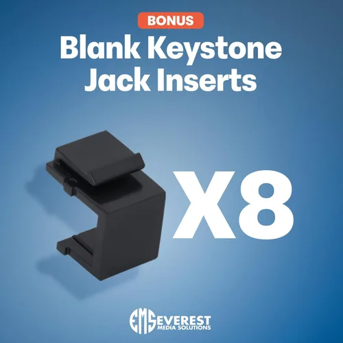 Vista 8 de Everest - Panel de conexión Keystone de 24 puertos (paquete de 1) – Paneles extraíbles de 6 puertos – Úslo con piedras trapezográficas de perfil