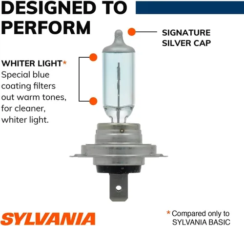 Vista 5 de Foco halógeno de alto rendimiento SilverStar (1 unidad) Sylvania 9003 (también encaja H4), H7