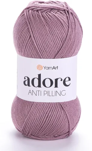 Vista 46 de 1 madeja YarnArt Adore, hilo antipilling, 100% acrílico antipilling, 100 g (3.5 oz), 280 m (306 yd), 3: Light-DK, Verde bebé - 358