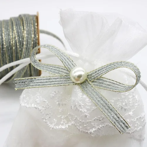 Vista 6 de Artsy Crafts - Paquete de 2 rollos de cinta de arpillera de 1/4 pulgadas con bordes de purpurina, 10 yardas cada uno, cinta de tela de yute rústica
