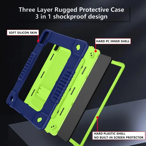Vista 3 de Funda para Lenovo Tab P11 de 2ª generación, para Lenovo Tab P11 Gen 2, correa para el hombro híbrida a prueba de golpes para niños, funda protectora