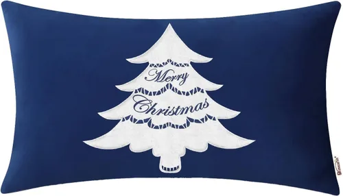 Vista 56 de BRAWARM Christmas Pillow Cover 18 X 18 Inches, Black Reindeer Embroidered Pillow Cover, Soft Velvet Decorative Throw Pillow for Couch Bed Sofa