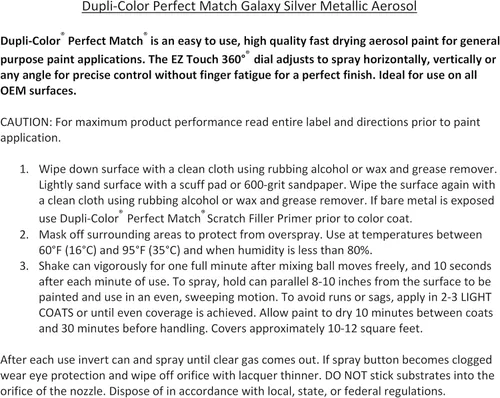 Vista 385 de Pintura para automotores, combinación perfecta con General Motors, de Dupli-Color, dorado metálico