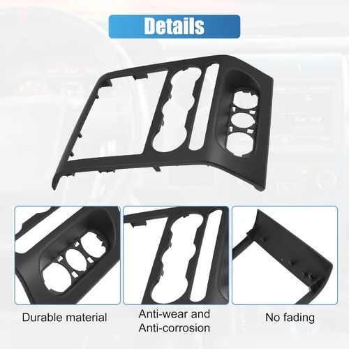 Vista 6 de uxcell Cubierta del panel central del tablero delantero para Ford F-150 2004 2005 2006 2007 2008 cubierta del panel de tablero 4L3Z-1504302-AAA