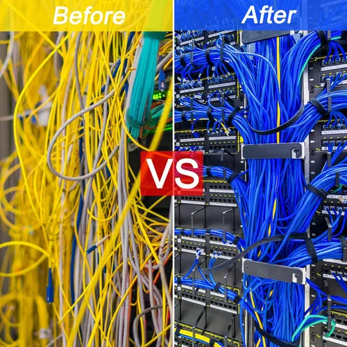 Vista 5 de PATIKIL Ganchos de anillo en D para organización de cables para rack de servidores, 10 unidades, organizadores de cables, accesorios de montaje