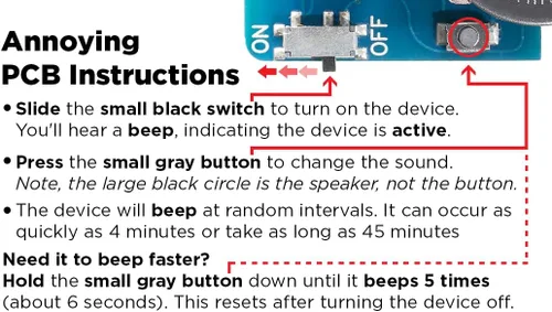 Vista 5 de AnnoyingPCB - El dispositivo de broma que no dejará de sonar durante 3 años