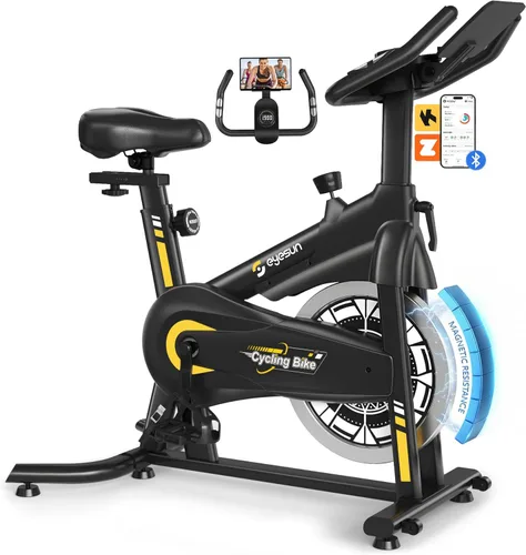 Vista 10 de Exercise Bikes for Home,Spin Bike with Adjustable Magnetic,Brake Pad Resistance Silent Belt Drive,350lbs/300lbs Weight Capacity &Upgraded Version