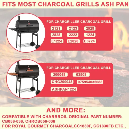 Vista 4 de Piezas de repuesto ajustables para parrilla Char-Griller 200048 1224 2121 2123 2828 2222, Charbroil 17302056 19302056 19302056 Accesorios