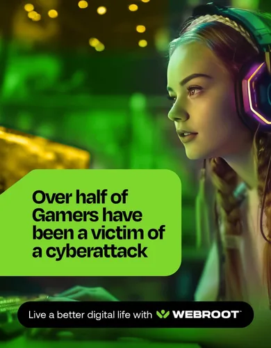 Vista 2 de Webroot Antivirus for PC Gamers 2026 1 Device 1 Year Download + System Performance Optimizer