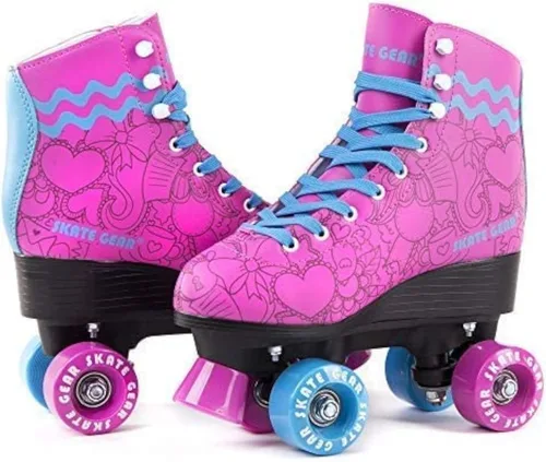 Vista 32 de Skate Gear Patines de Ruedas Retro de Diseño Cuádruple