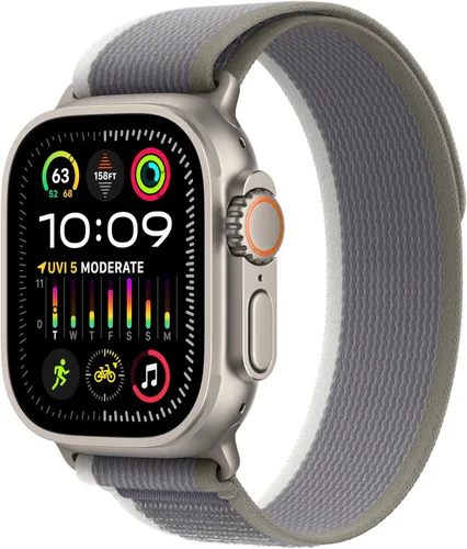 Vista 10 de Apple Watch Ultra 2 [GPS + Celular 49mm] Reloj inteligente con caja de titanio resistente y correa Alpine Loop Indigo Media. Rastreador de fitness