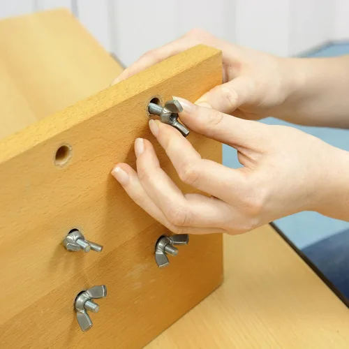 Vista 5 de uxcell Tuercas de ala de latón, tuerca de mariposa M6, apriete a mano sujetadores para muebles, maquinaria, equipo electrónico, 12