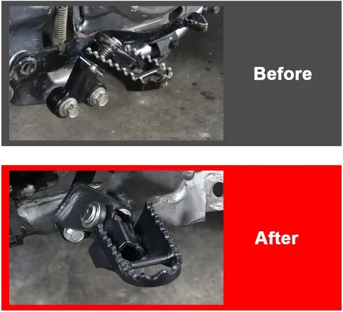 Vista 3 de Xitomer Soportes de bajada de estribera de 2 pulgadas de 1.969 in aptos para DR650 1996-2025 DR650 Kit de bajada de pie y control (negro brillante)