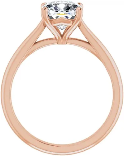 Vista 2 de 925 Silver, 10K14K18K Solid Gold Moissanite Engagement Ring, 3 CT Cushion Cut Handmade Solitaire Ring, Wedding Ring for WomenHer Anniversary Propose