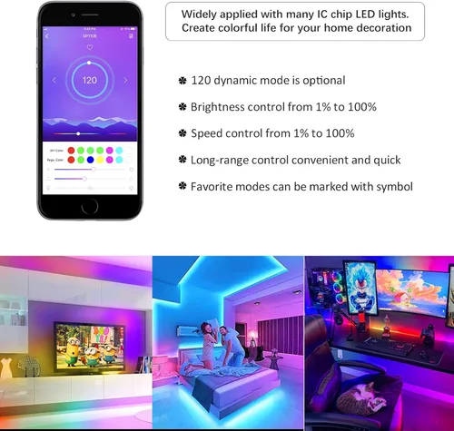 Vista 7 de Sp110 - Controlador LED Hue Ws2812b, paquete de 4 unidades Sp110e LED Bluetooth Ws2811 controlador 5-24V, aplicación iOS/Android, control remoto