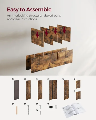 Vista 7 de VASAGLE - Colección CUSTOS - Banco para guardar zapatos, banco de almacenamiento con asiento acolchado, banco para recibidor con 15 compartimentos