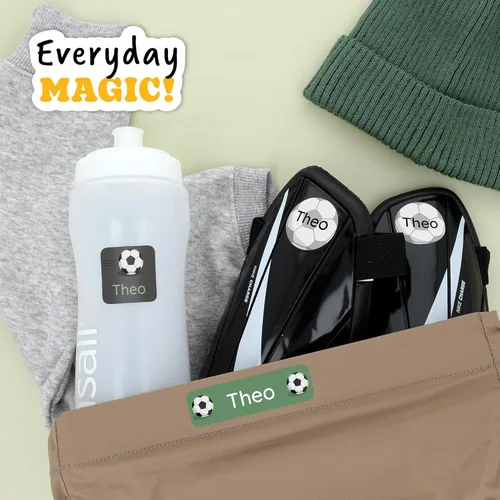 Vista 7 de Etiquetas de nombre para niños (33) – Calcomanías personalizadas para guardería, campamento y escuela – Calcomanías duraderas e impermeables