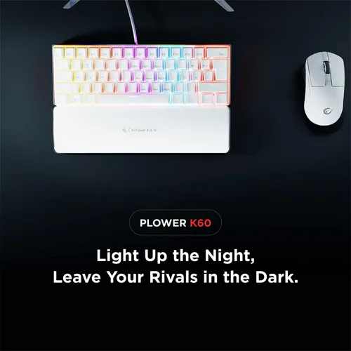Vista 5 de Rampage Plower K60 Teclado mecánico para juegos – 62 teclas, diseño compacto del 60%, interruptores azules OUTEMU, retroiluminación LED