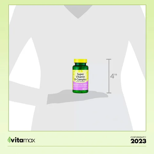 Vista 9 de Spring Valley Super Vitamin B-Complex Tablets Dietary Supplement Value Size, 100 Count (Over 3 Months Supply) + Exclusive VitaMax Vitamin Guide