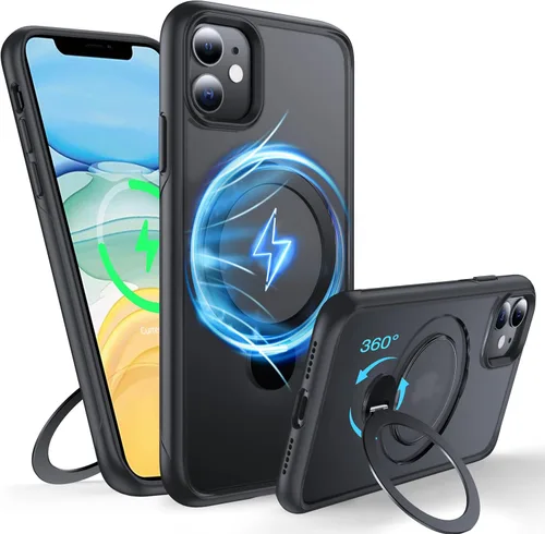 Vista 49 de [NO.1 Magnético] Funda para iPhone X (10)/Xs con carga inalámbrica MagSafe [mate translúcido] [antihuellas] [prueba de caídas de grado militar]