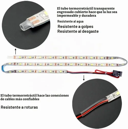 Vista 4 de Tiras de luz LED impermeables para autos RC, camiones, aviones, barcos, drones, ala fija, modelo de ala AR, luz de resplandor inferior (blanco)