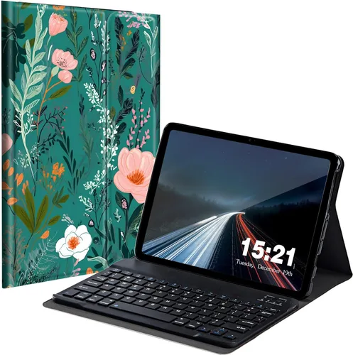 Vista 29 de Funda de teclado para Samsung Galaxy Tab S6 Lite 2022/2020, Galaxy Tab S6 Lite SM-P610/P613/P615/P619 con teclado Bluetooth inalámbrico desmontable